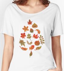 Camiseta ancha Tristes hojas caídas