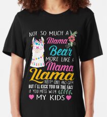 Not so much a Mama Bear more like a Mama Llama Slim Fit T-Shirt
