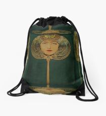 Woman in the Mirror Drawstring Bag