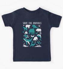 Rette die Tiere - gefährdete Tiere Kinder T-Shirt