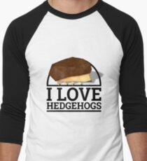 Low Poly Hedgehog - I Love Hedgehogs Men's Baseball ¾ T-Shirt