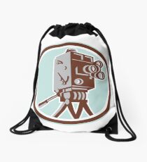 Vintage Movie Film Camera Retro Drawstring Bag