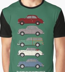 Morris Minor 70th Anniversary Classic Car Collection Artwork Graphic T-Shirt