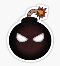 Angry Bomb Design Sticker