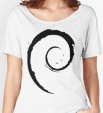Debian Black Women's Relaxed Fit T-Shirt