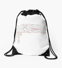 Tesla Typography Drawstring Bag
