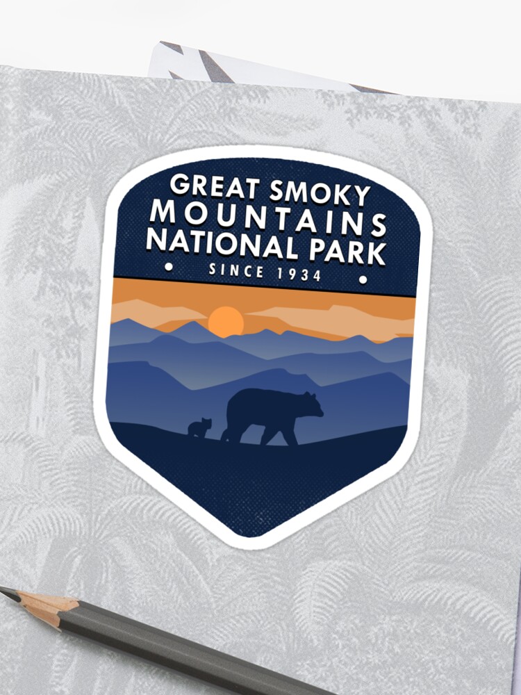 Great Smoky Mountains National Park NC Circle Bumper Window Sticker Car ...