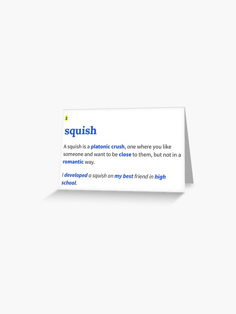 Urban Dictionary For Squish A Platonic Crush Greeting Card By