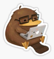 Nerdy Platypus Sticker