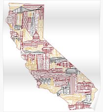 San Francisco Skyline Cityscape Art Poster