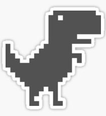 Google Chrome T-Rex - black - funny Sticker