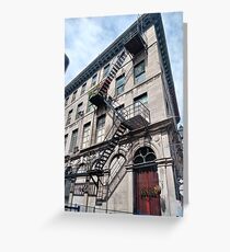 #FireEscape #pompier #PompierLadder #ScalingLadder Montreal #Montreal #City #MontrealCity #Canada #buildings #streets #places #views #building #architecture #windows #sculptures #door #entry Greeting Card