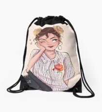 Rose girl Drawstring Bag