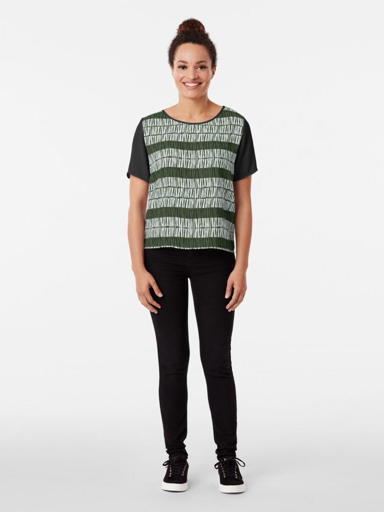 Alternate view of Silver Fern Collection II Chiffon Top