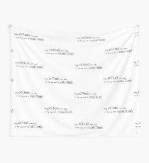 Pooh Something Quote Wall Tapestry