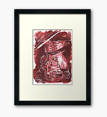 Brown Corset Framed Print