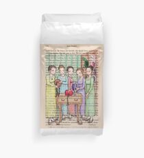 Jane Austen - The Bennet Sisters Go Bonnet Shopping Duvet Cover