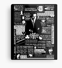 The Wise Words of Michael Scott Metal Print