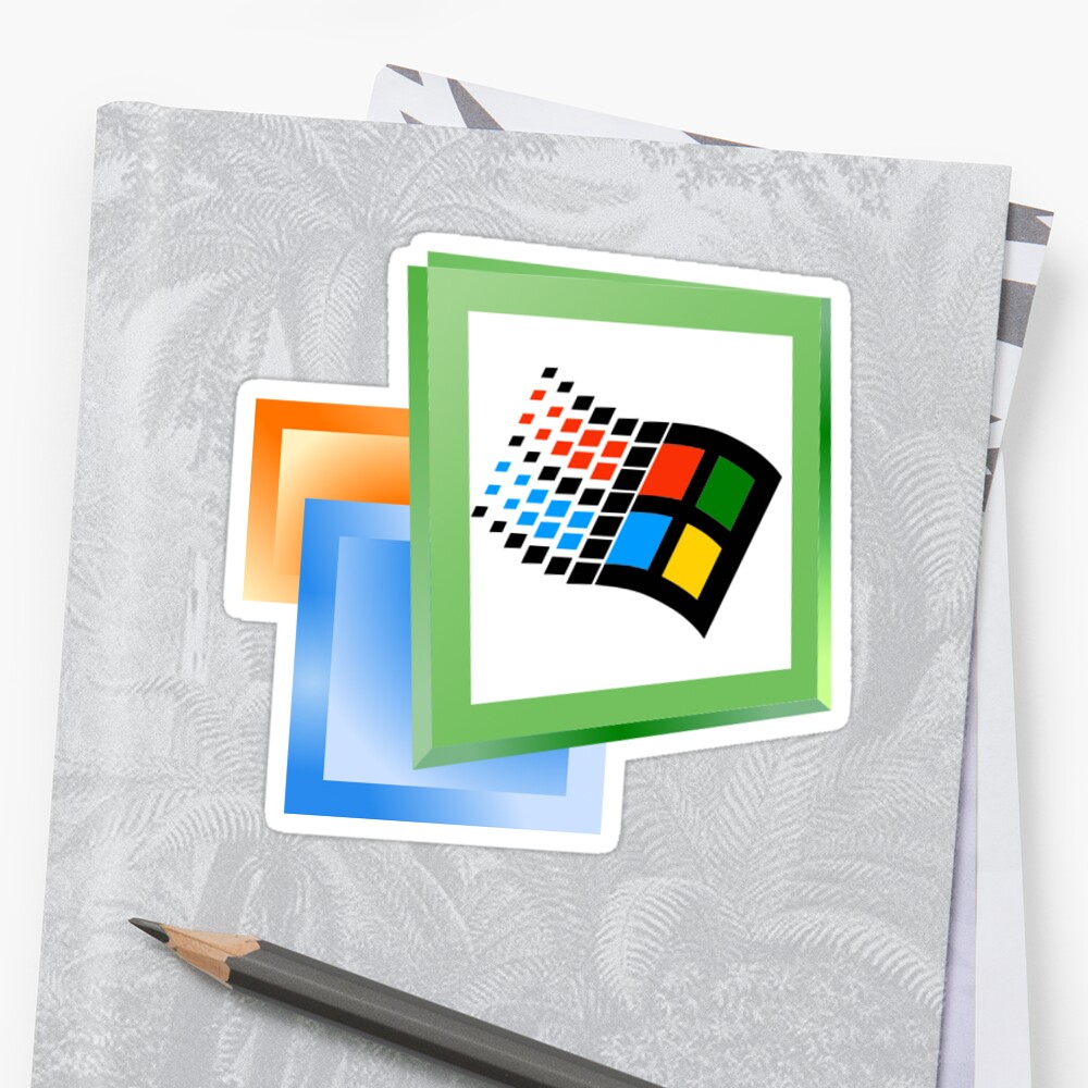  Windows Me Millennium Edition logo Sticker by tweeteed 