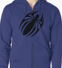 Scharlachrote Spinne Hoodie mit Reißverschluss