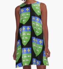 French France Coat of Arms 13595 Blason ville fr Loches Indre et Loire A-Line Dress
