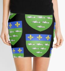 French France Coat of Arms 13595 Blason ville fr Loches Indre et Loire Mini Skirt