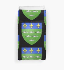 French France Coat of Arms 13595 Blason ville fr Loches Indre et Loire Duvet Cover