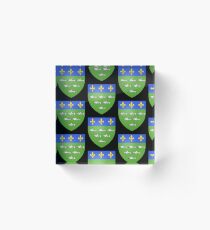 French France Coat of Arms 13595 Blason ville fr Loches Indre et Loire Acrylic Block