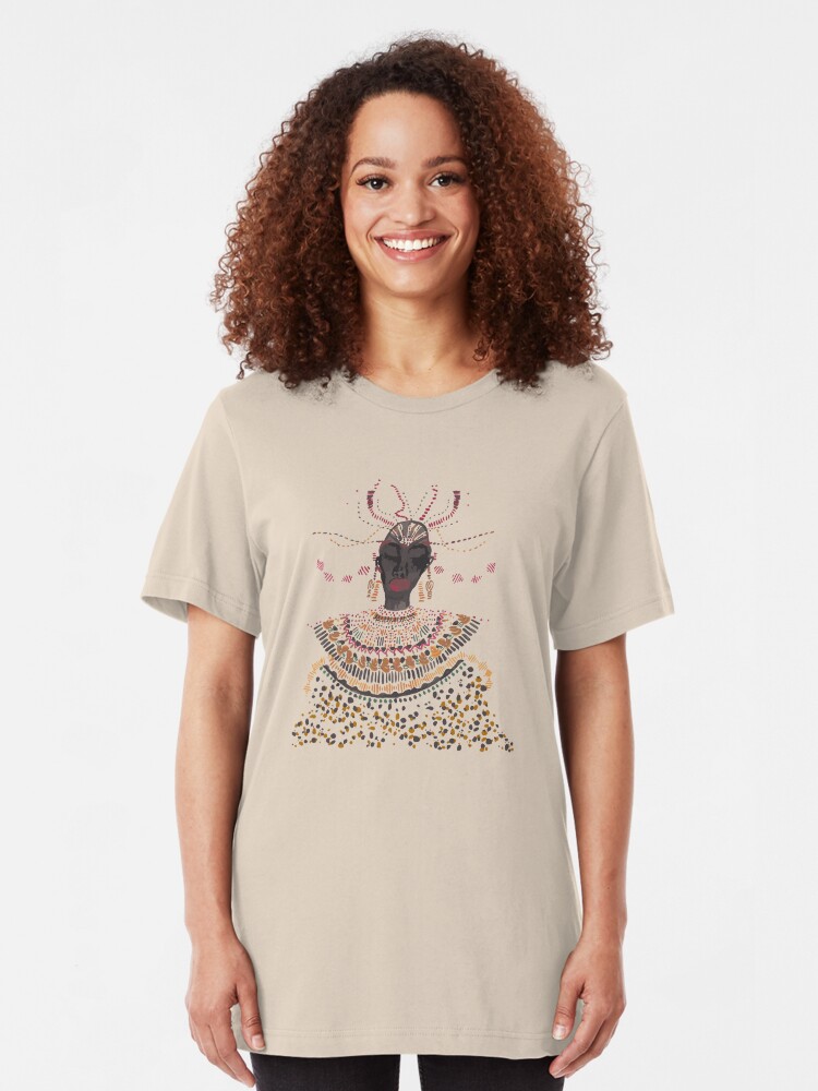 Alternative Ansicht von African Lady Slim Fit T-Shirt