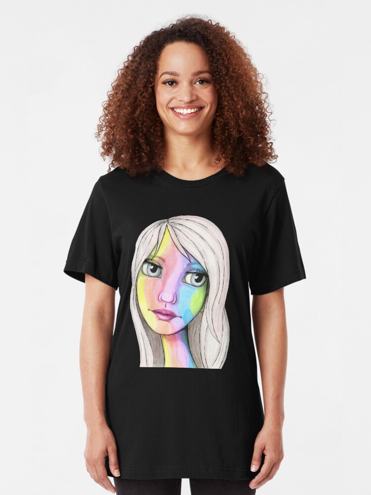 Alternate view of She Loves In Color Slim Fit T-Shirt
