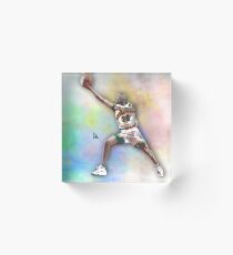 Hand Drawn Basketball Player - The Glove Acrylic Block
