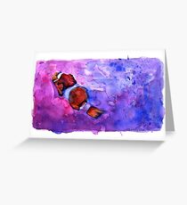 Clownfish out for a Swim Greeting Card