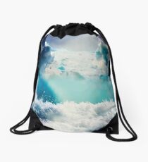 Secret place in blue Drawstring Bag