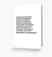 Benedict Cumberbatch Greeting Card