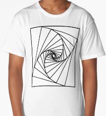 Rectangular spiral Long T-Shirt