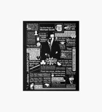The Wise Words of Michael Scott Art Board Print