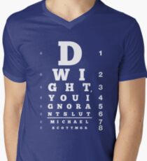 Camiseta de cuello en V Dwight, You Ignorant Slut (Variante blanca)