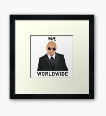 Pitbull Mr Worldwide Framed Print