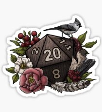 Pegatina Druid Class D20 - Tabletop Gaming Dice