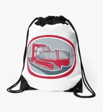 Mechanical Digger Excavator Retro Drawstring Bag
