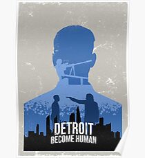 Detroit: Become Human Vintage Poster (Connor) Poster