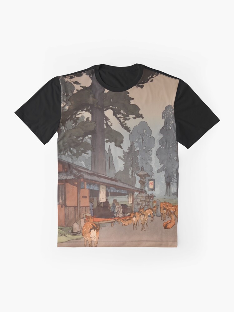 Alternate view of Way To Kasuga Shrine 1938 Hiroshi Yoshida Japanese Art Graphic T-Shirt