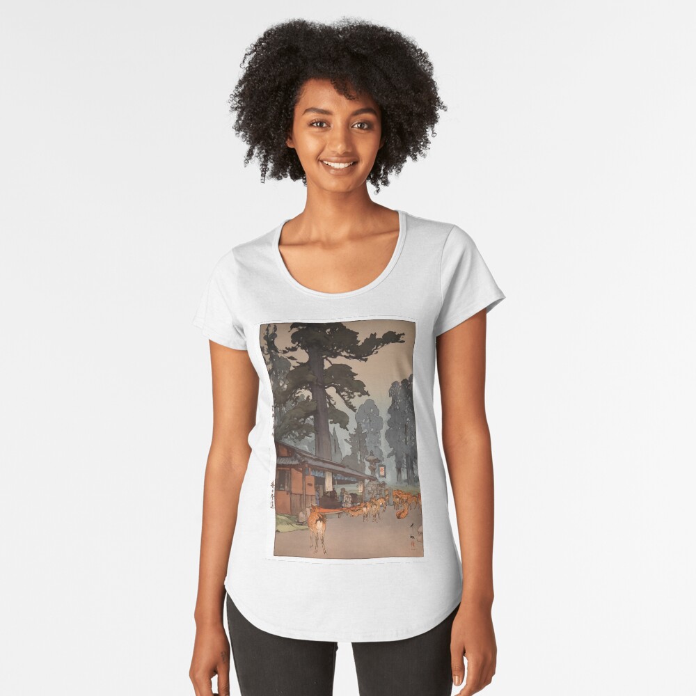 Way To Kasuga Shrine 1938 Hiroshi Yoshida Japanese Art Premium Scoop T-Shirt