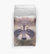 Waschbär - bunt Bettbezug