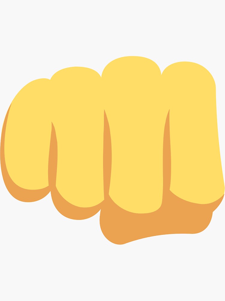 "Punch emoji" Sticker by CleanOnPoint Redbubble