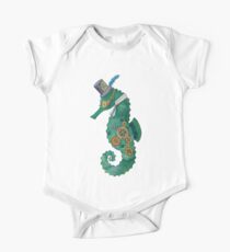 Body de manga corta para bebé SeaPunk SteamHorse - el Steam Punk Seahorse