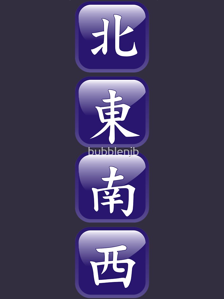 "North, East ,South, and West Winds in Chinese Characters" T-shirt by