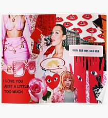 RED FASHION COLLAGE POSTER Poster