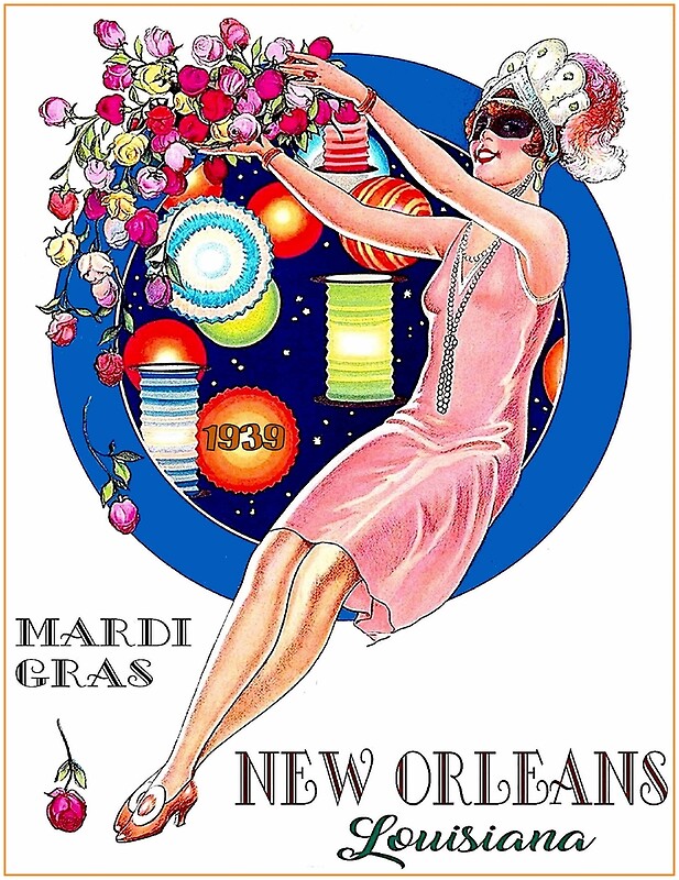 vintage mardi gras posters