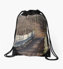 Hiking Trail Bridge 120217 Drawstring Bag